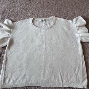 Madewell Cream Ruffle Sleeve Blouse